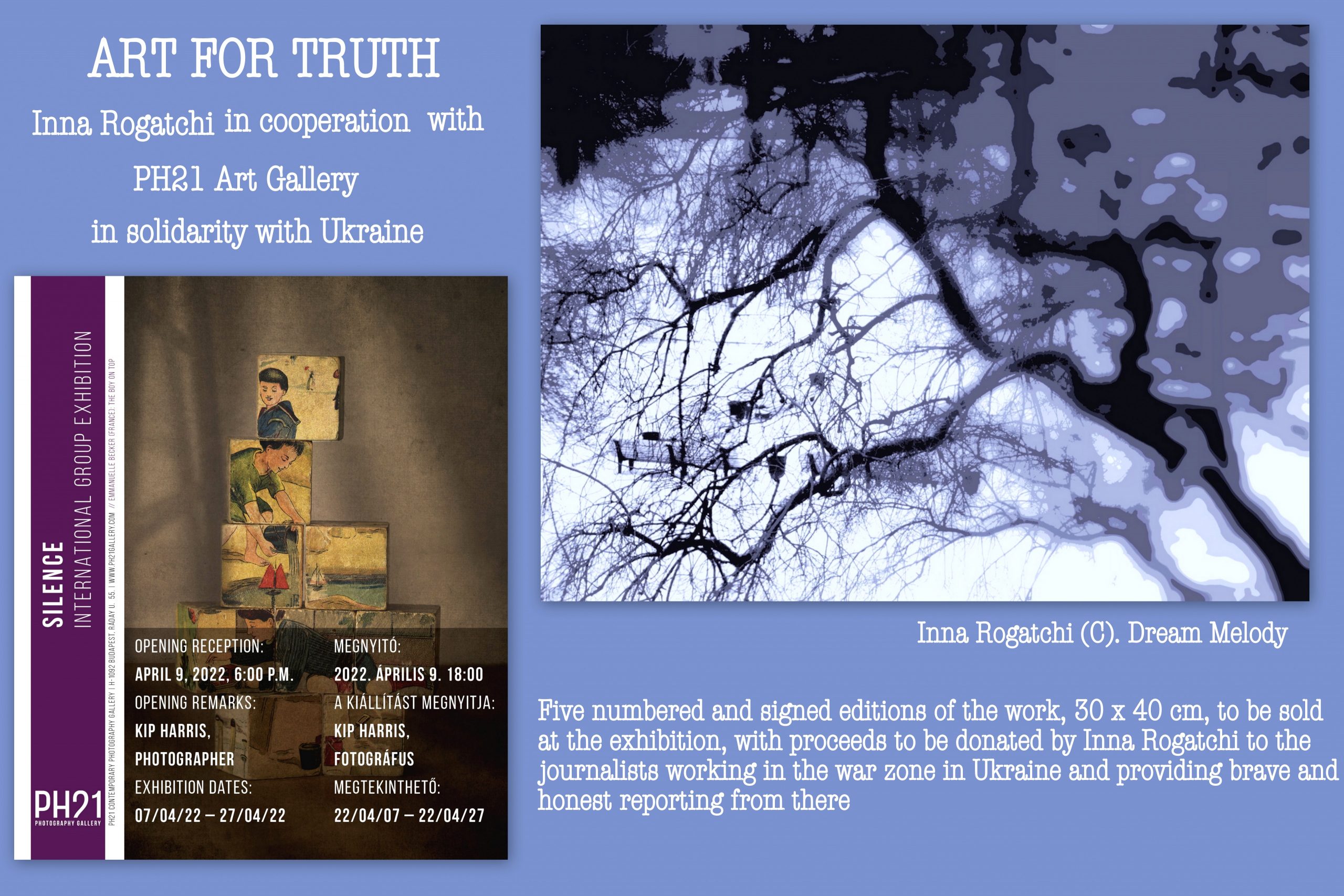 Inna Rogatchi’s Artwork Participates in the SILENCE International Exhibition & Special Art Charitable Action In Support of Ukraine