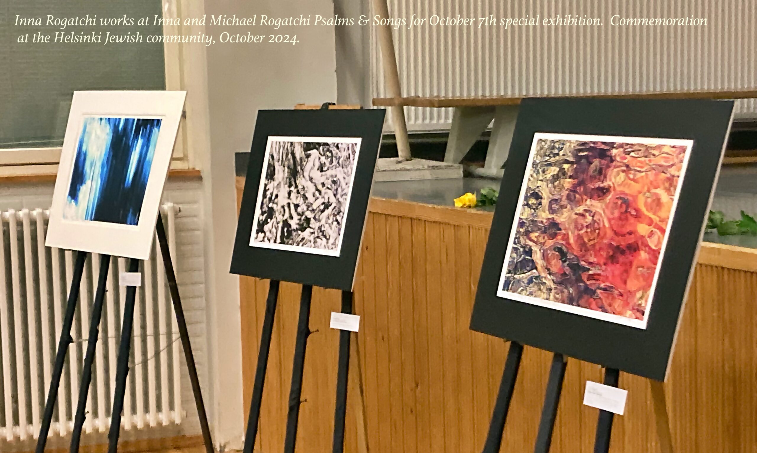Inna Rogatchi Art at the Helsinki Jewish Community National Commemoration of October 7th in Finland